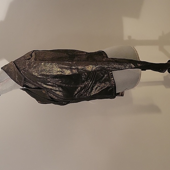 Rock & Republic Women's Foil Denim Motorcycle Jacket, Size: S - Picture 7 of 10